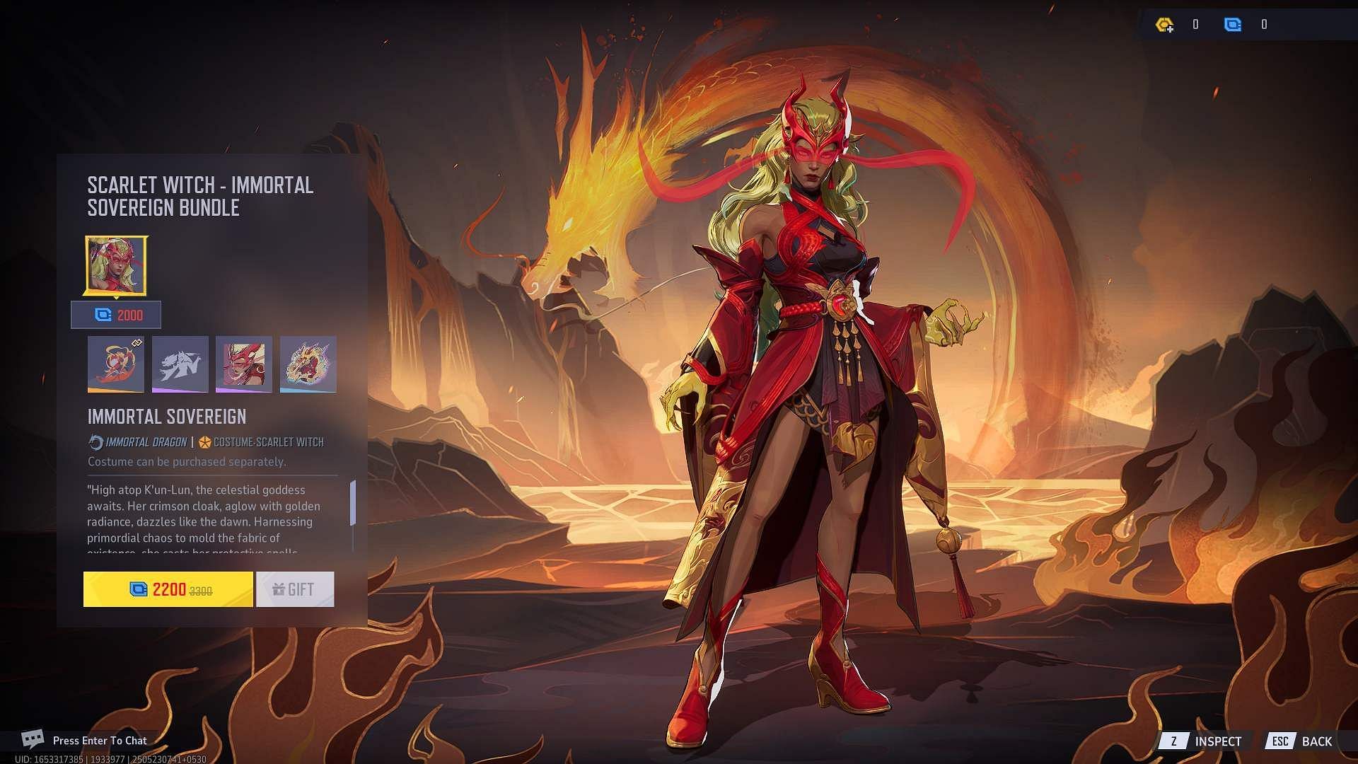 Scarlet Witch's latest bundle (Image via NetEase Games)